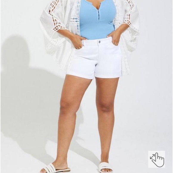 Torrid Crochet Lace Inset Kimono- still in stores! - Picture 2 of 6